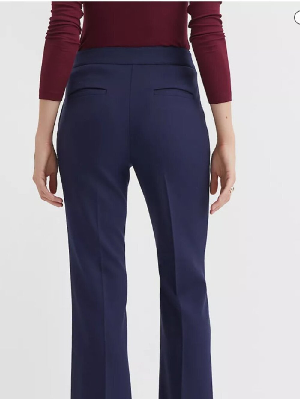 LOFT Pintucked Flare Pants in Twill size 6 NWT - Picture 2 of 10